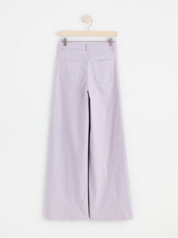 VIOLA Extra wide high waist twill trousers