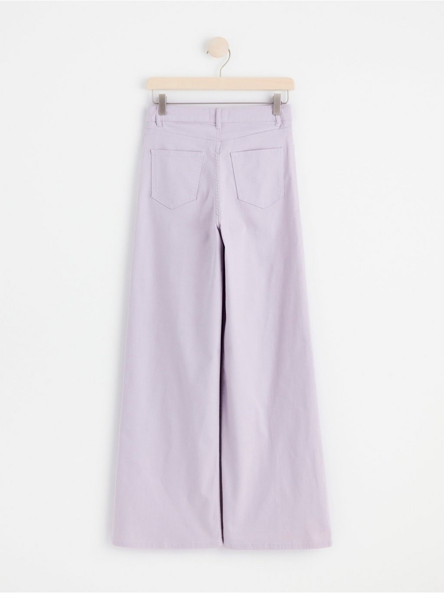 VIOLA Extra wide high waist twill trousers