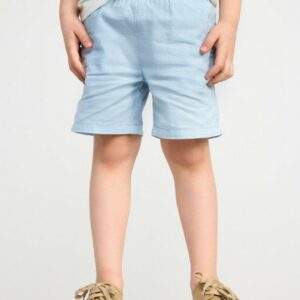 SVEN Straight regular waist linen blend shorts