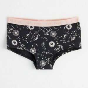 Briefs with stars and unicorn print