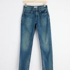 STURE Straight regular waist jersey jeans with brushed inside