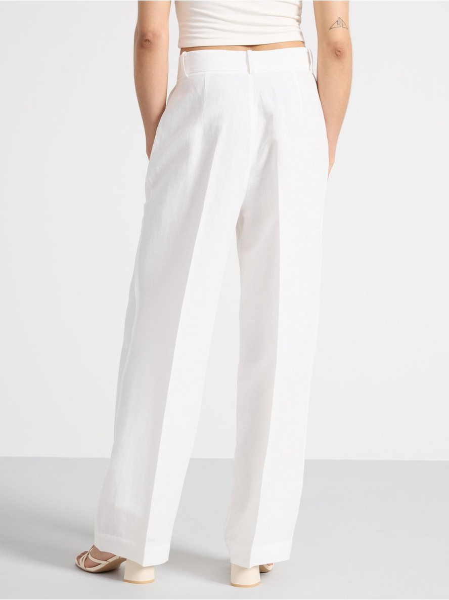 Straight Trousers in linen blend