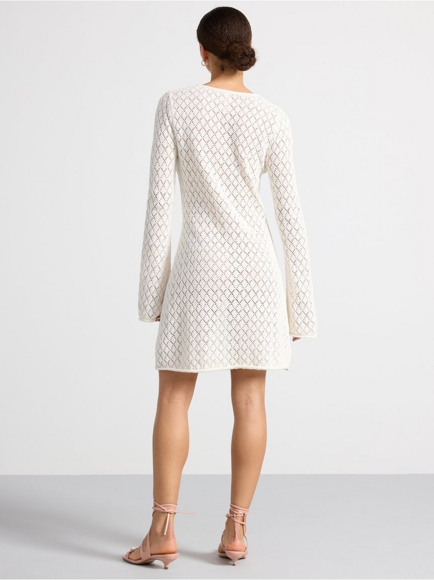 Pattern knit mini dress