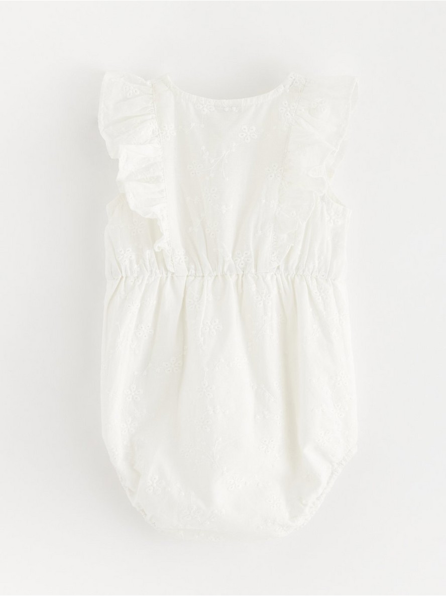 Romper with broderie anglaise