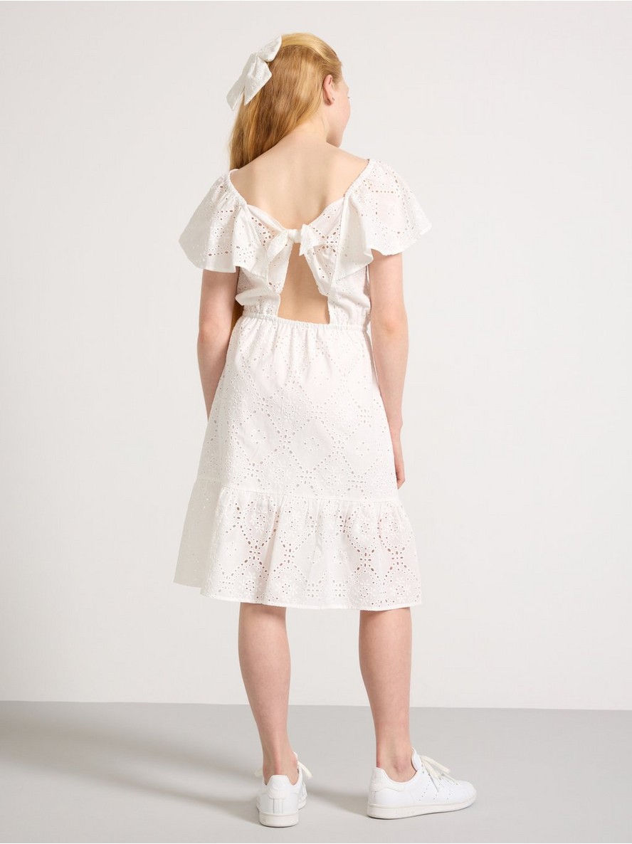 Dress with broderie anglaise