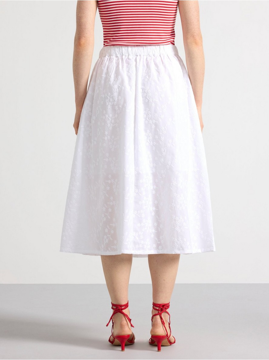 Midi skirt with embroidery