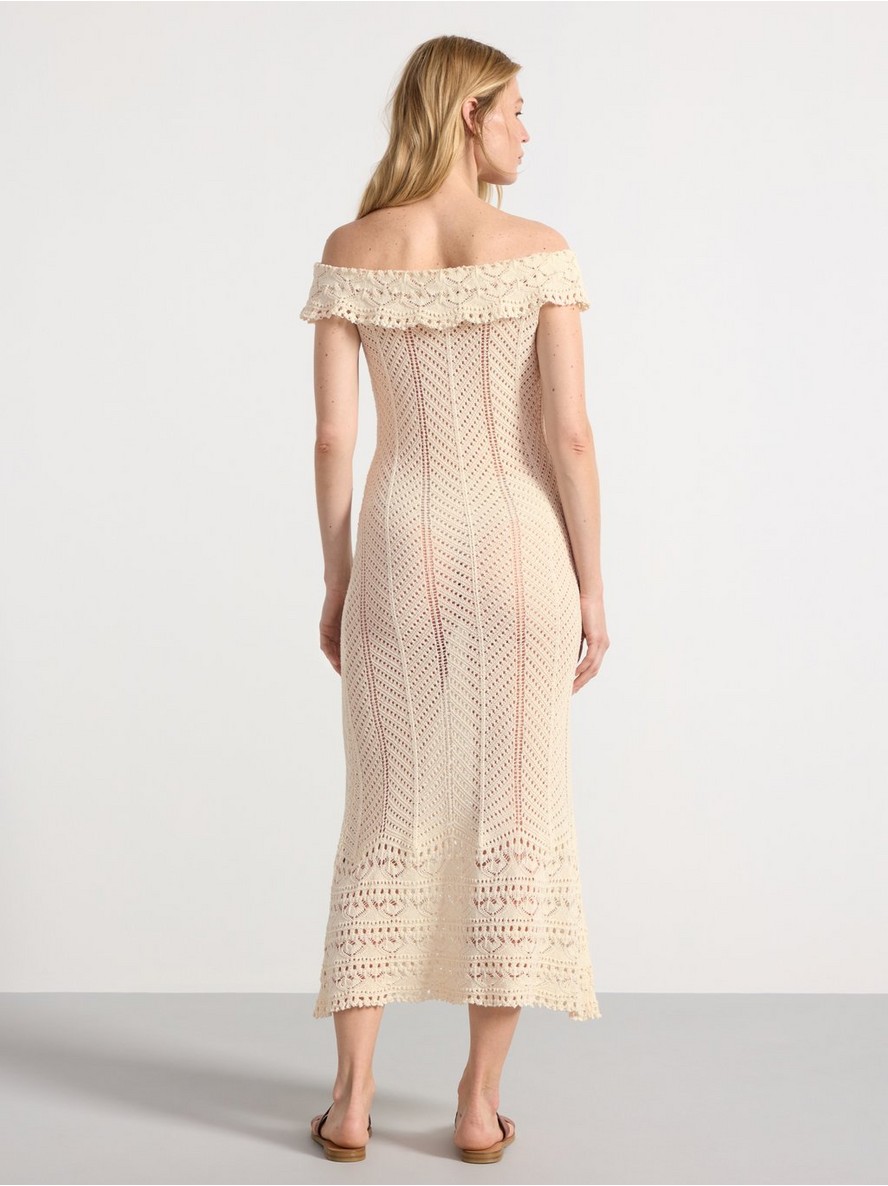 Pattern knit maxi dress
