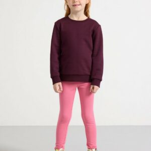Leggings with brushed inside - Pink, 122