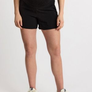 MOM Black Viscose Shorts - 44