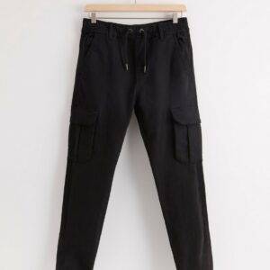Loose fit cargo trousers - Black, 170