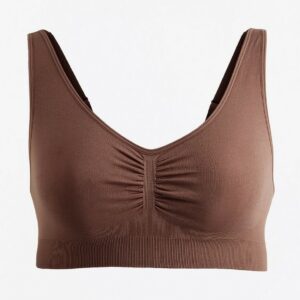 Soft seamless bra - Dark Brown, XL