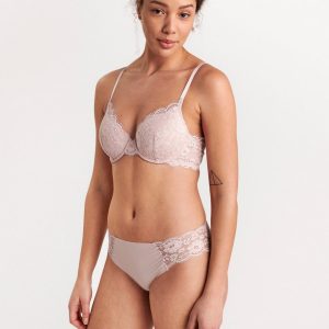 Love t-shirt bra with lace - Light Dusty Pink, 85 C