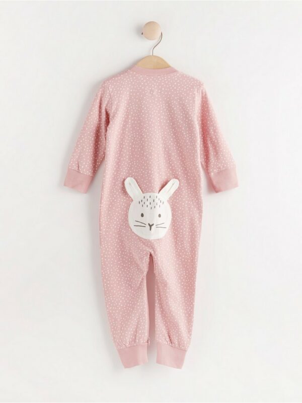Pyjamas with dots and back rabbit appliqué