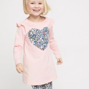 Tunic with heart appliqué