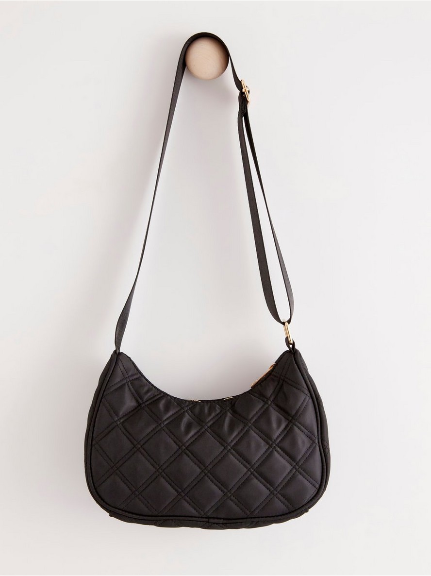Quilted baguette bag - Black, One Size