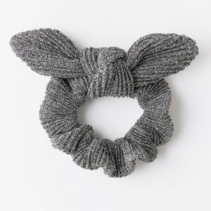 Lurex scrunchie with knot