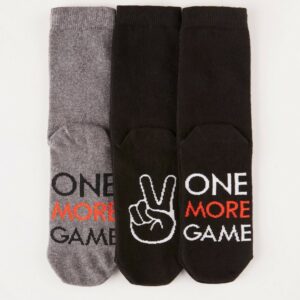 3-pack socks with gaming motif