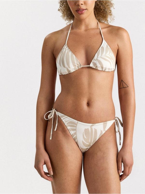 Bikini briefs low with leaf print - S