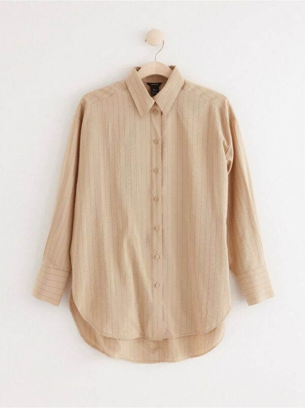 Striped blouse - Light Beige, XS