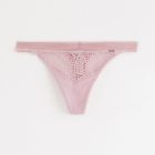 Thong regular with lace - Light Dusty Lilac, 44/46