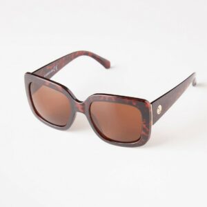 Large square sunglasses - Brown, One Size