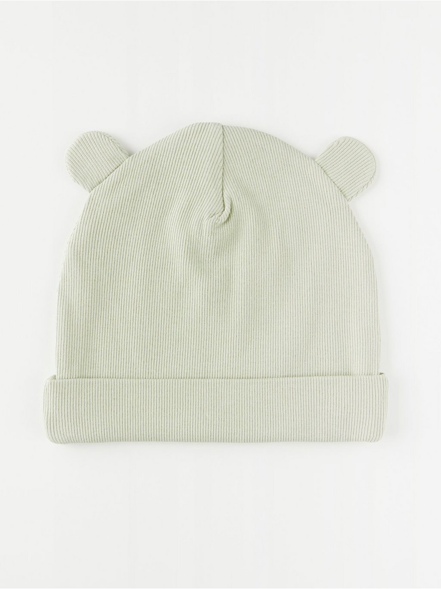 Ribbed cap with ears