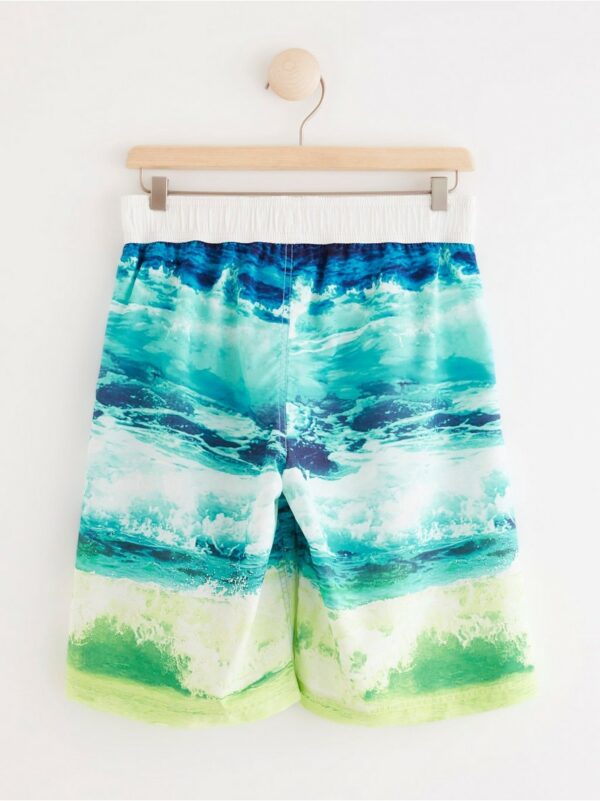 Swim shorts with surf print