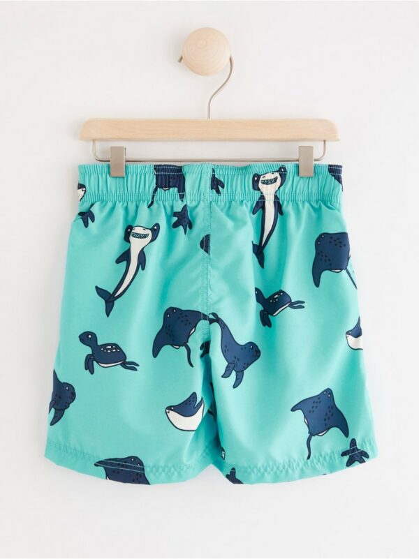 Swim shorts with sea animals