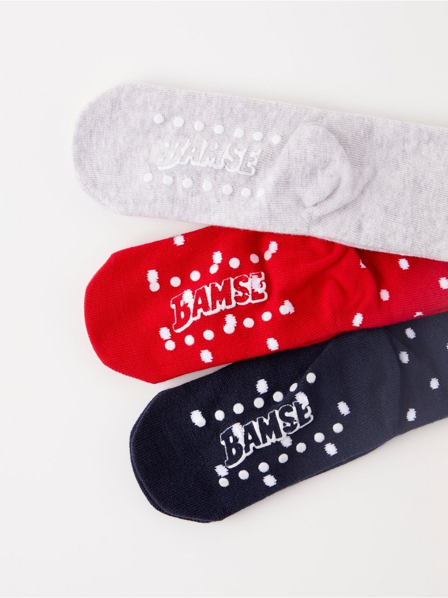 3-pack antislip socks with Bamse motif