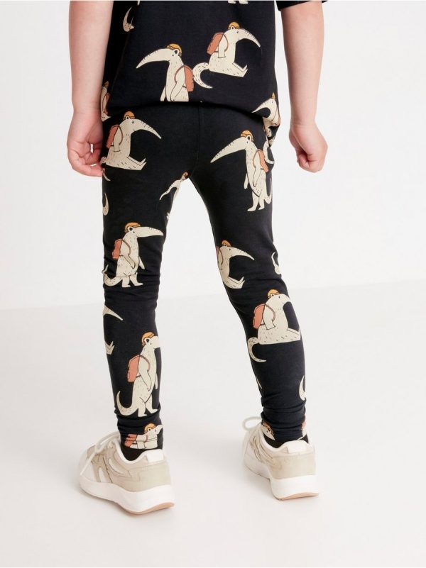 Leggings with anteater print