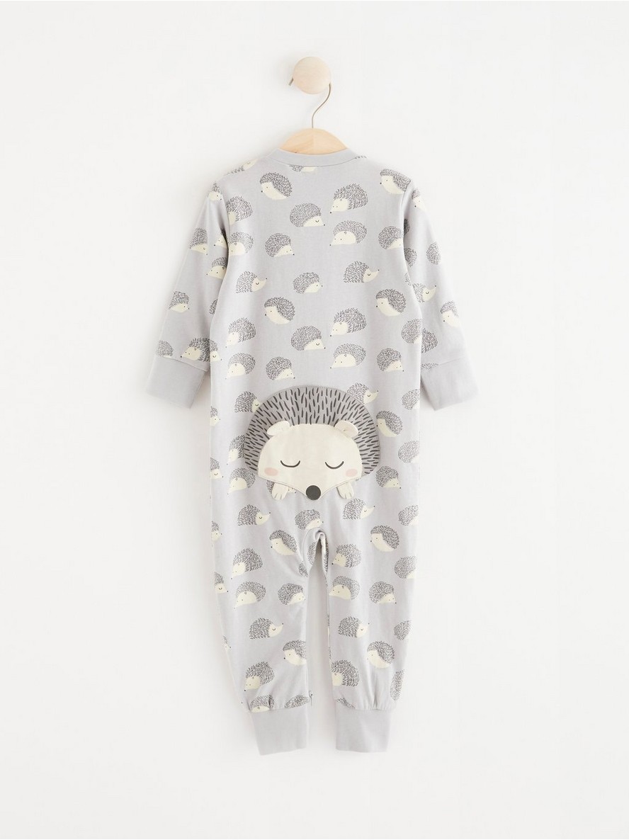 Pyjamas with hedgehogs and back appliqué