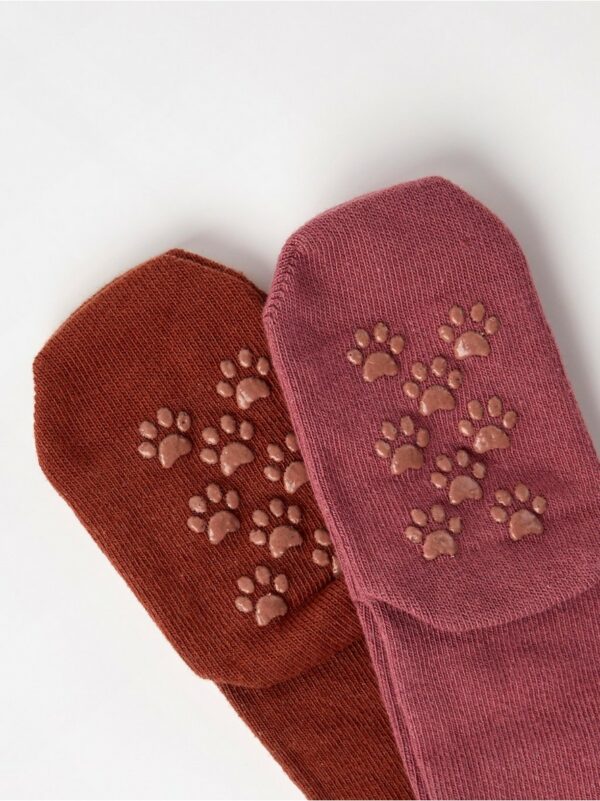 2-pack antislip socks with bear motif