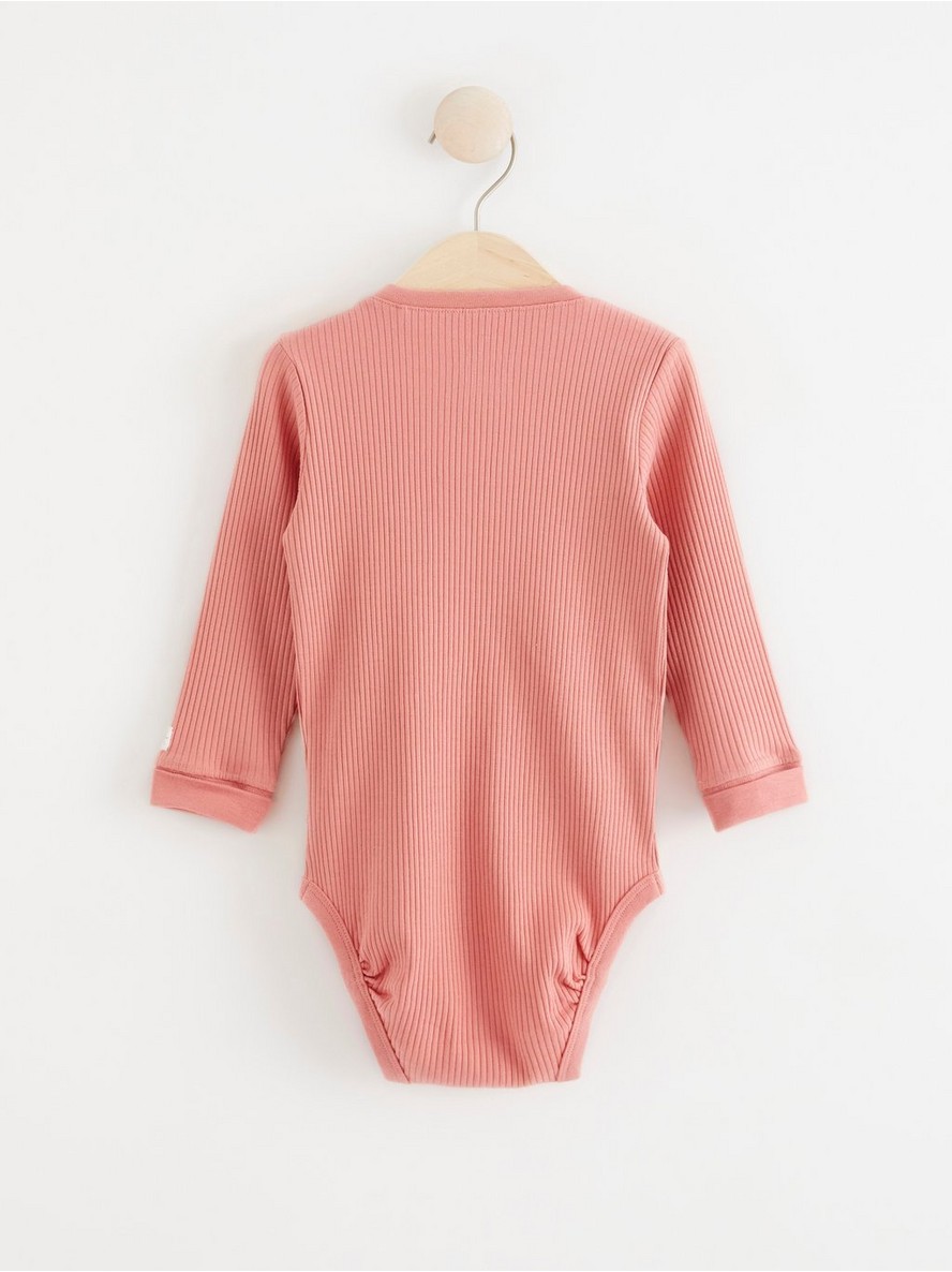 Ribbed bodysuit with long sleeves
