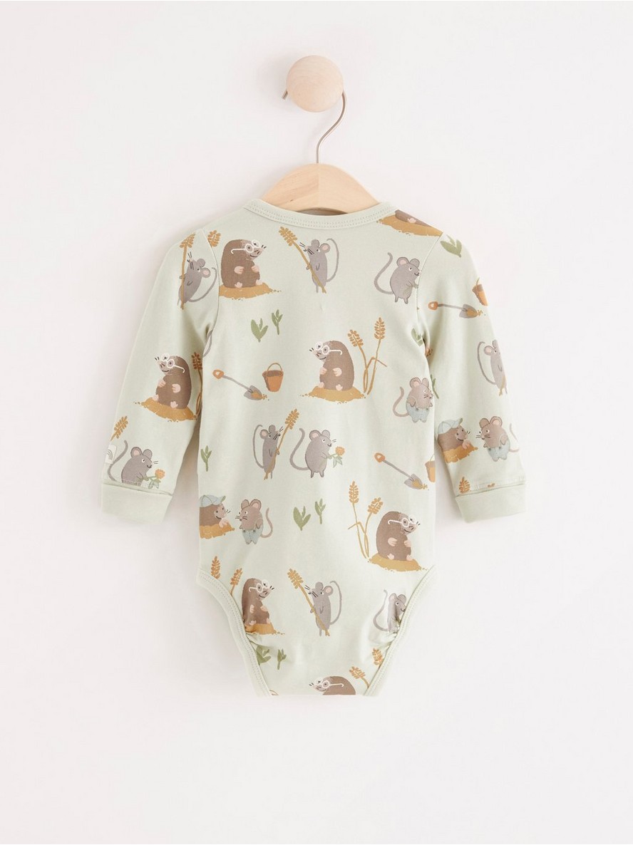 Wrap bodysuit with mice and moles