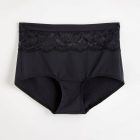 Classic high briefs with lace - Black, 52/54