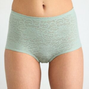 High waist brief with lace