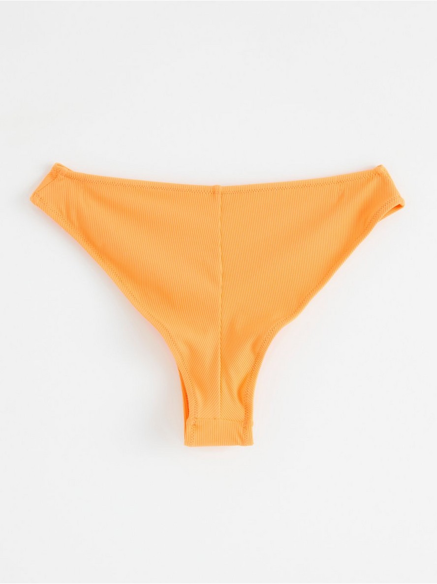 Ribbed high waist brazilian bikini bottom