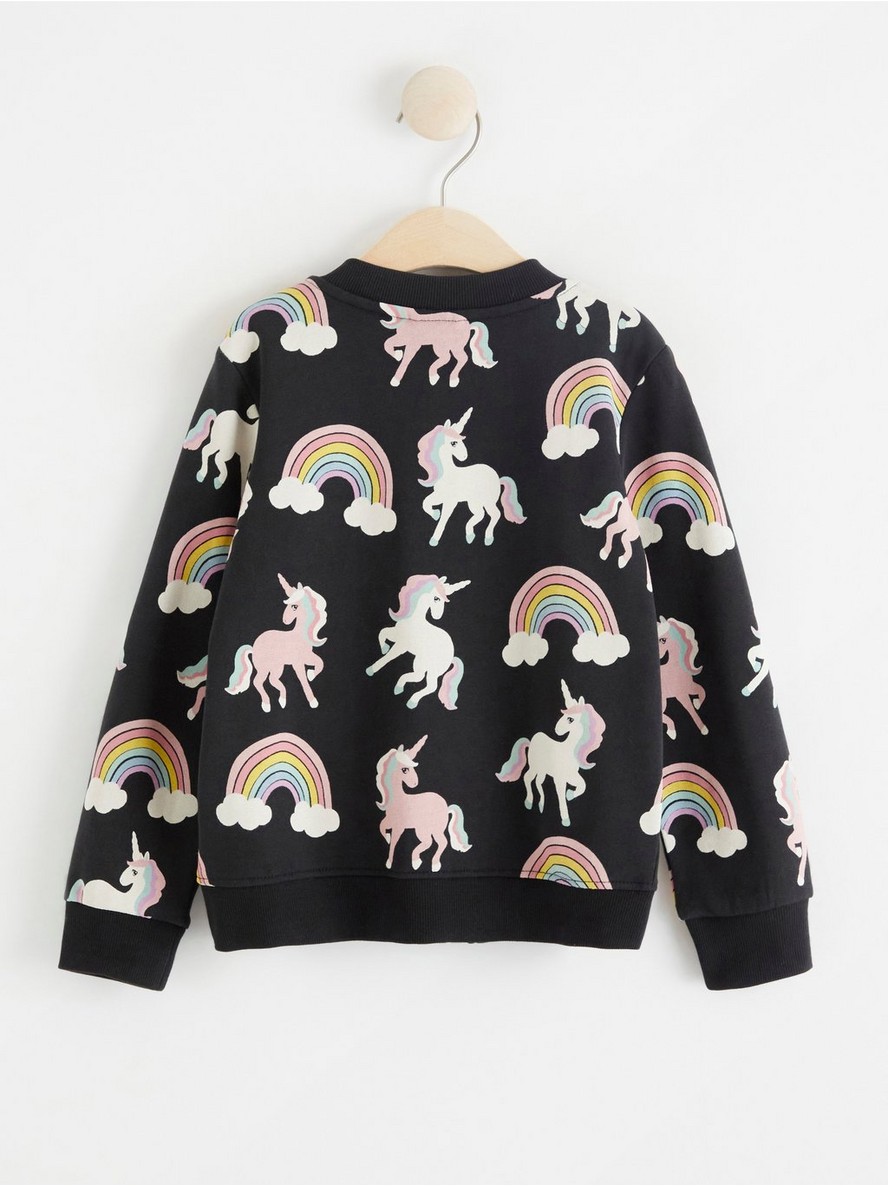 Soft bomber jacket with unicorns
