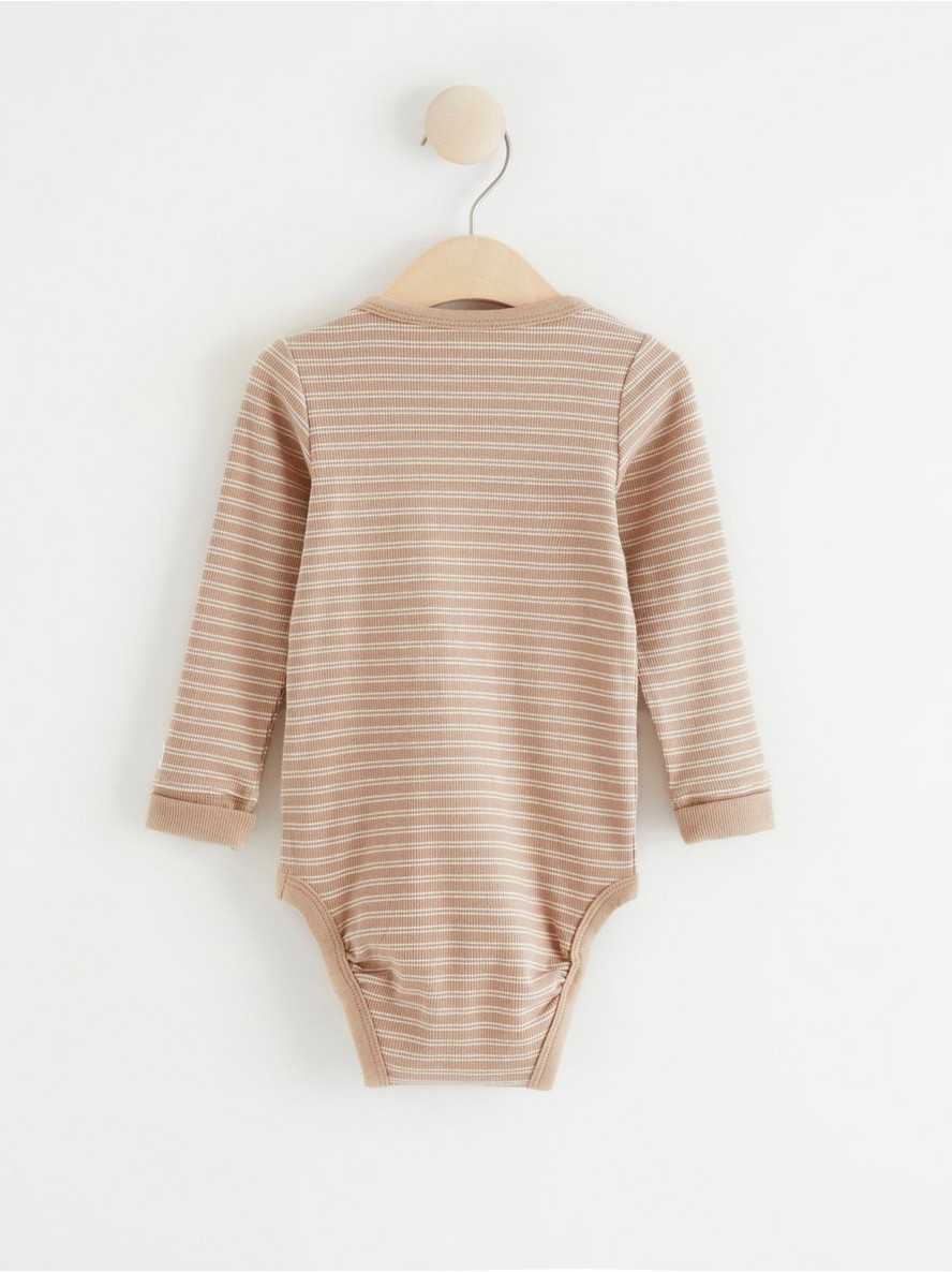 Ribbed bodysuit with long sleeves