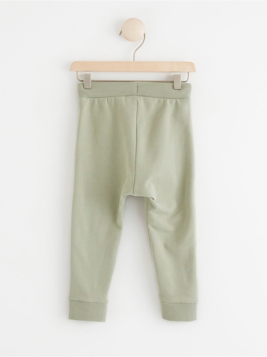 Trousers with bear knee patches