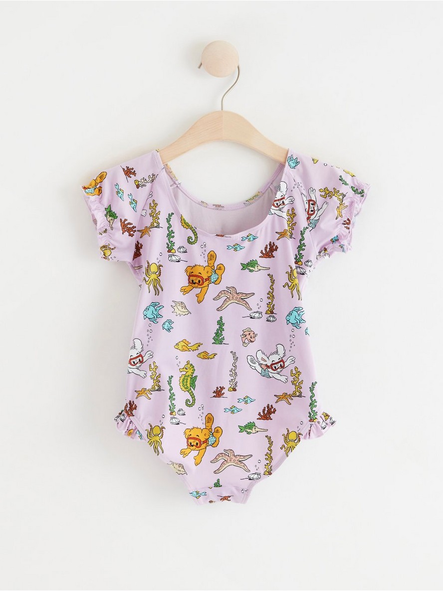 Short sleeve swimsuit with Bamse