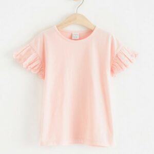 Short sleeve top with frill sleeves