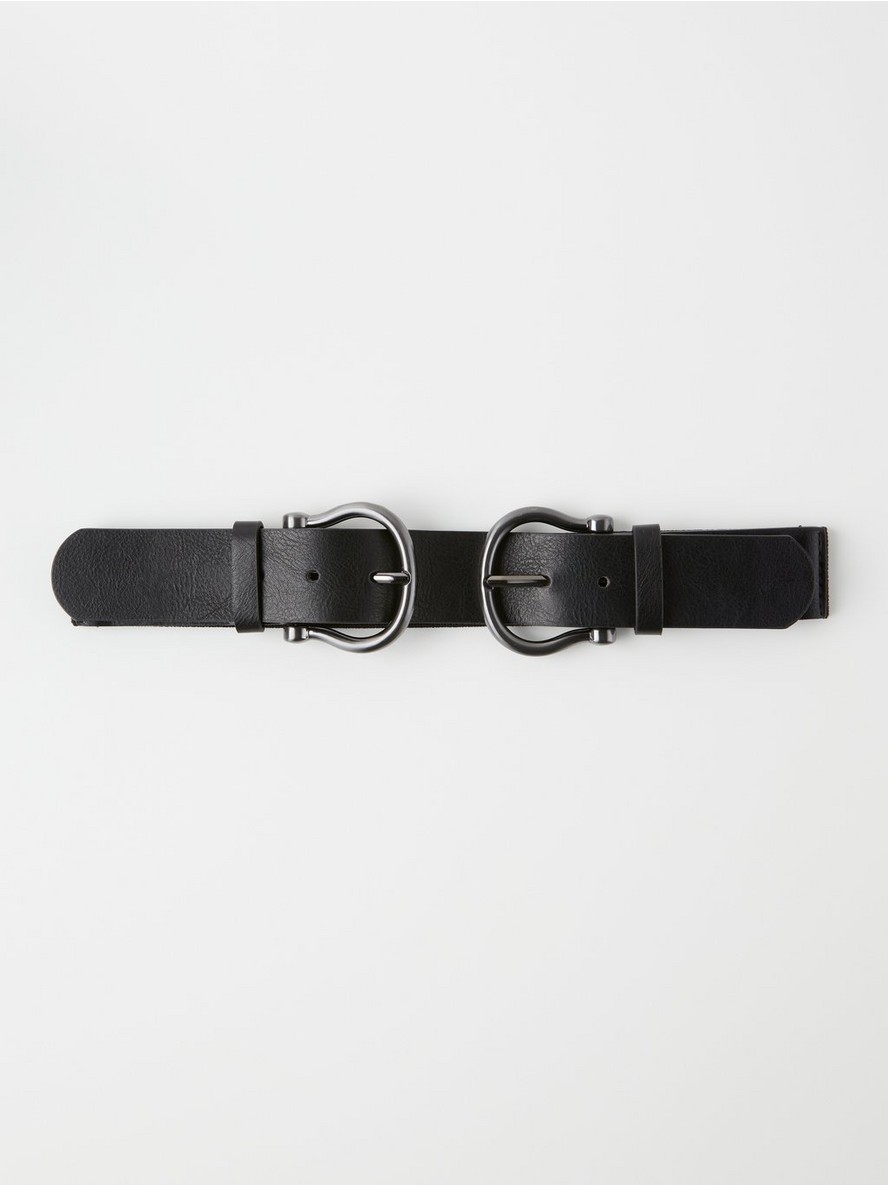 Double buckle elasticated belt