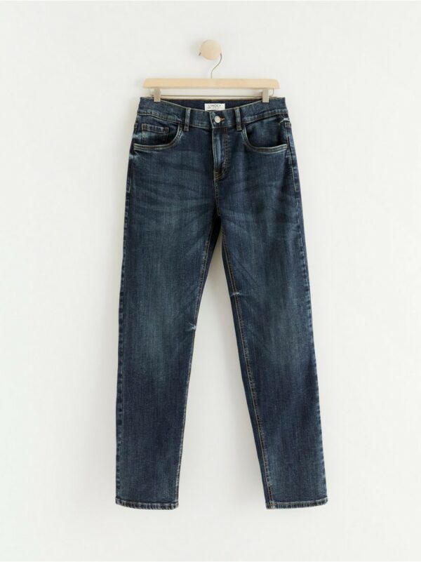 STAFFAN Straight regular waist extra durable jeans - Dark denim, 146