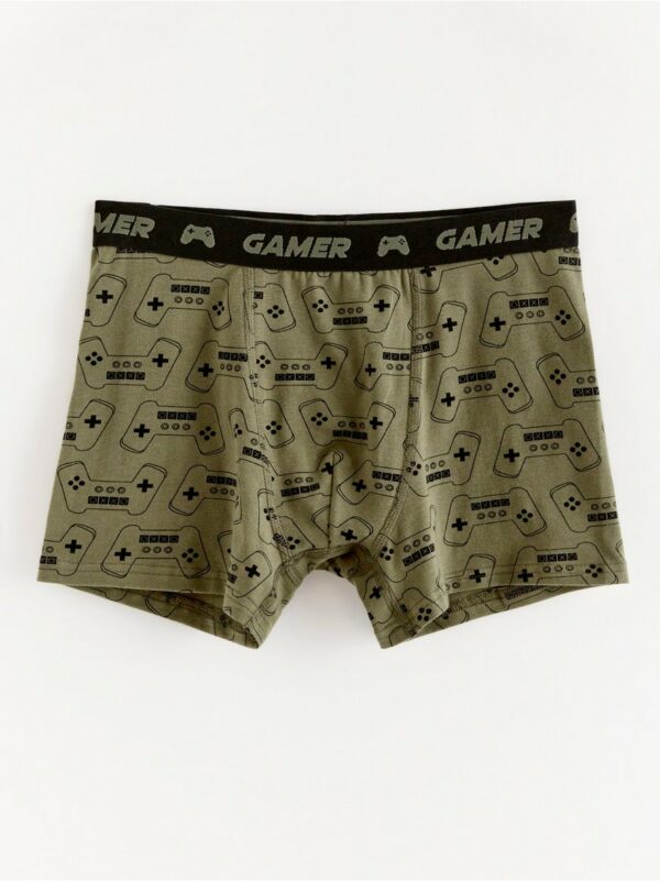 Boxer shorts with gaming print