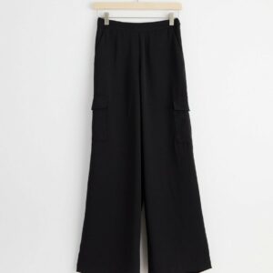 VIOLA Extra wide high waist trousers - Black, 170