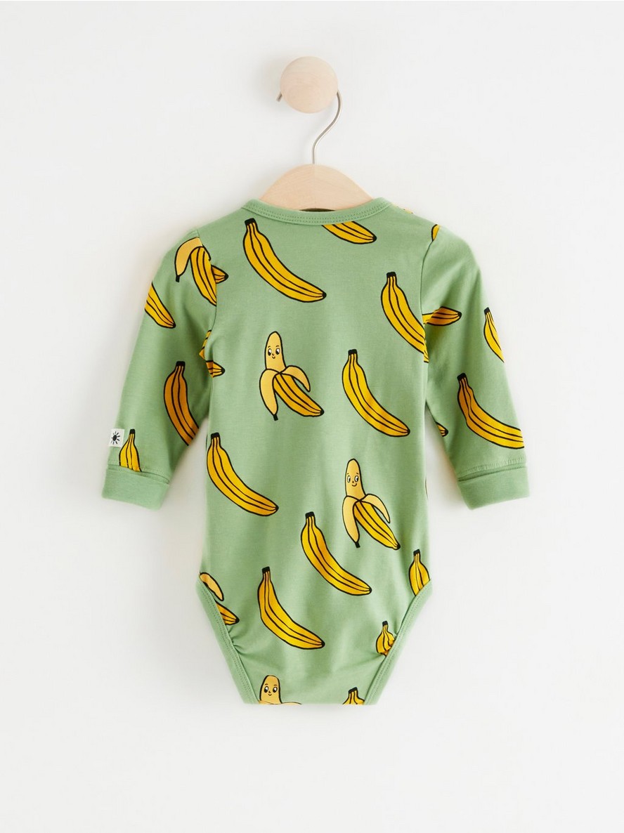 Wrap bodysuit with bananas