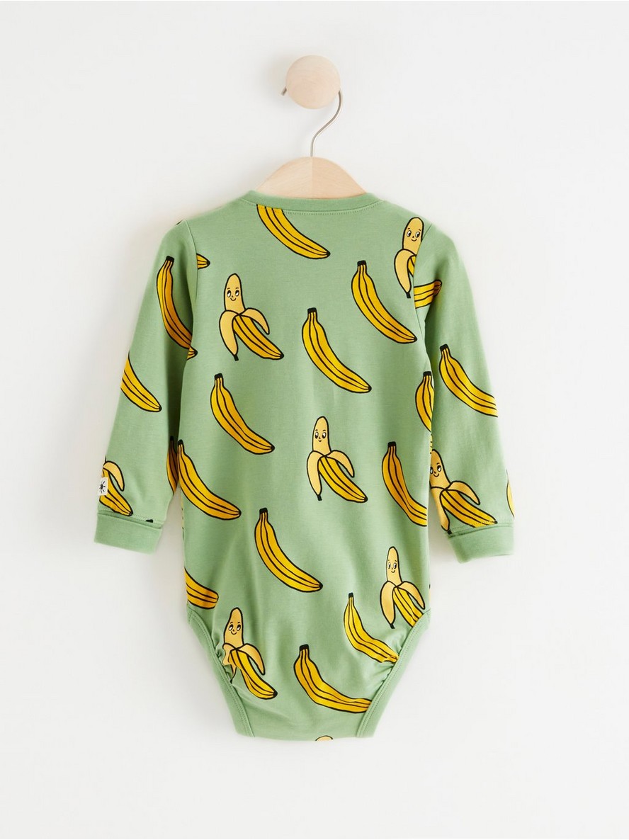 Long sleeve bodysuit with bananas