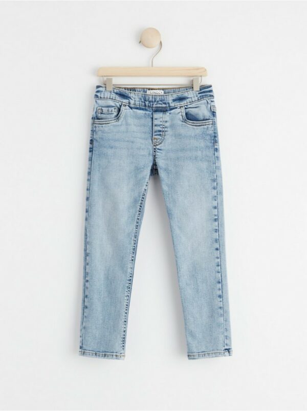 STURE Straight regular waist pull-up jeans - Light denim, 116