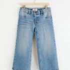 VIVI Wide cropped regular waist jeans - Denim, 128